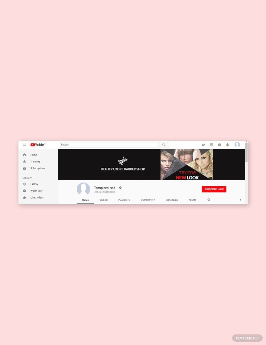 Barbershop YouTube Channel Template