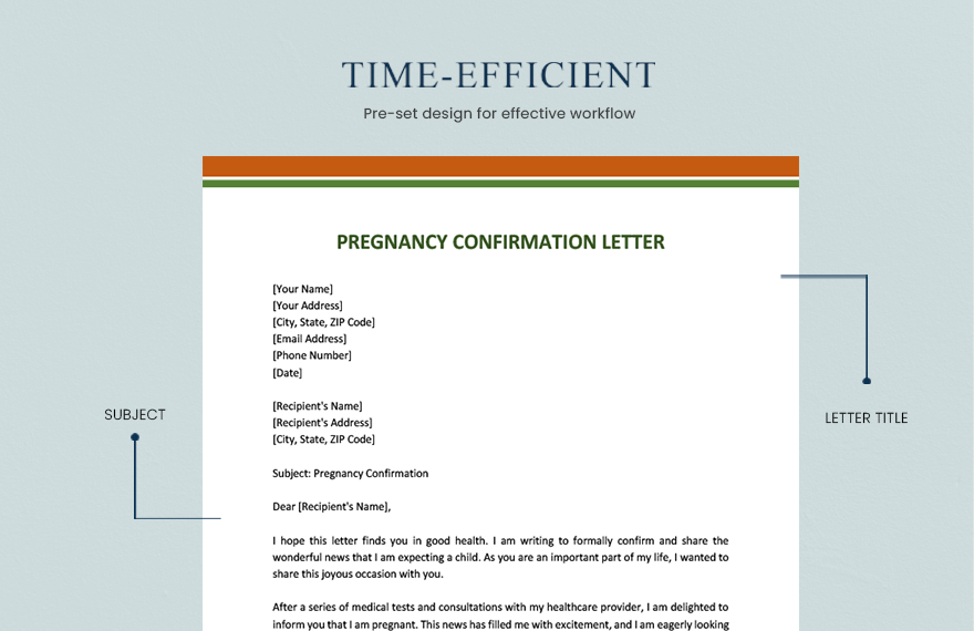 Pregnancy Confirmation Letter