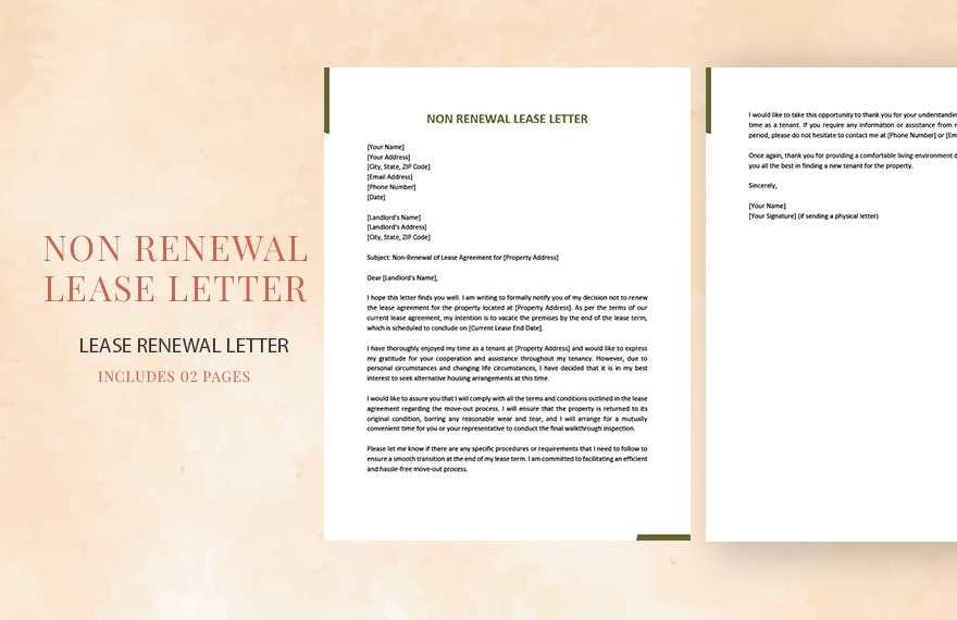 Non Renewal Lease Letter
