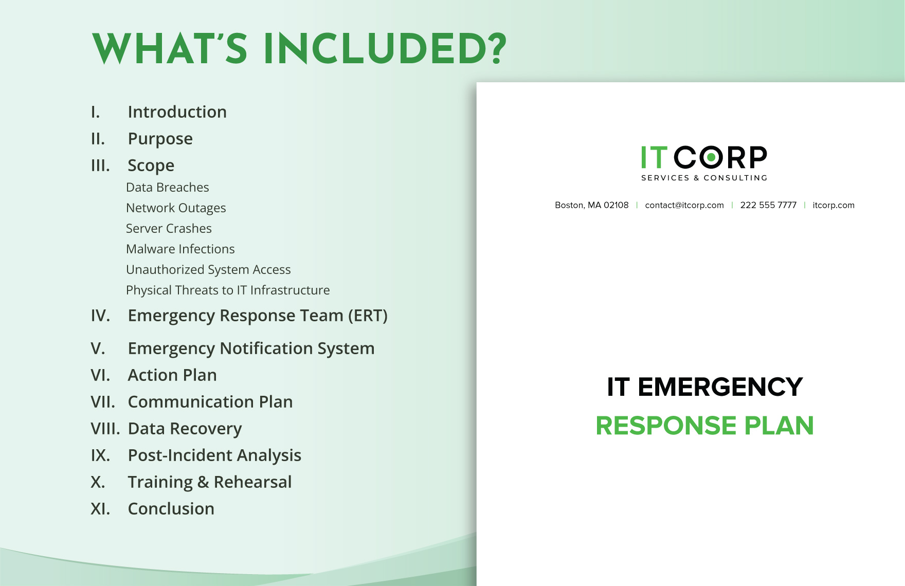 IT Emergency Response Plan Template