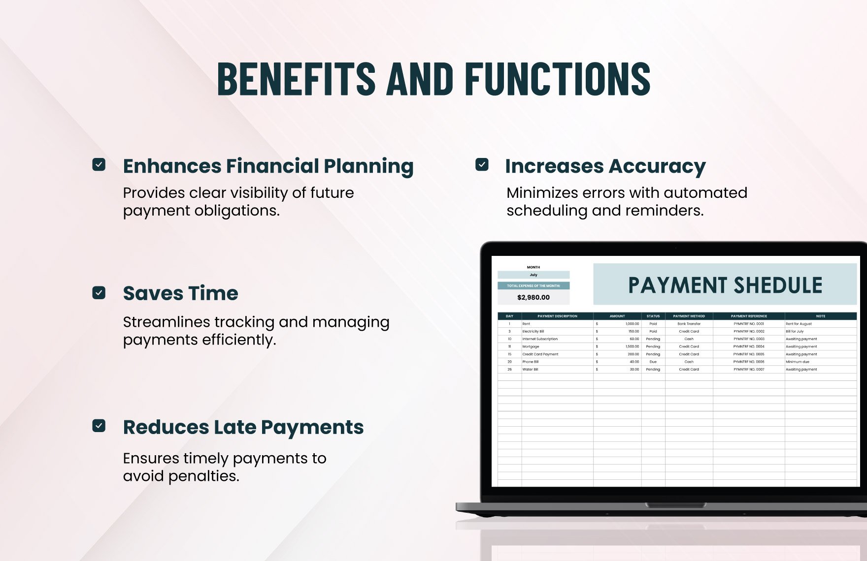 Payment Schedule Template