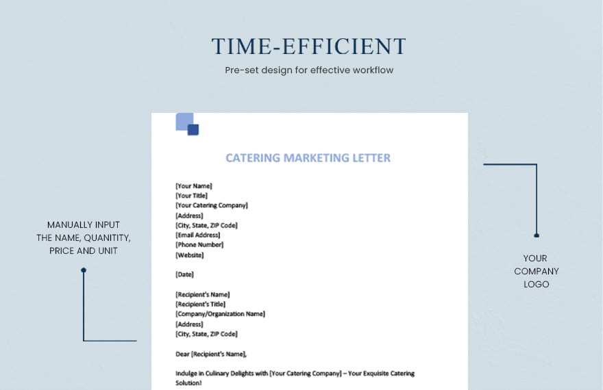 Catering marketing letter