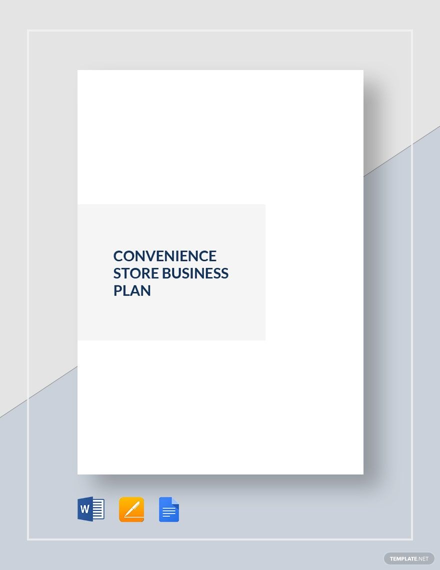 Convenience Store Business Plan Template