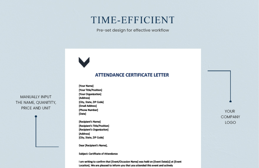 Attendance certificate letter