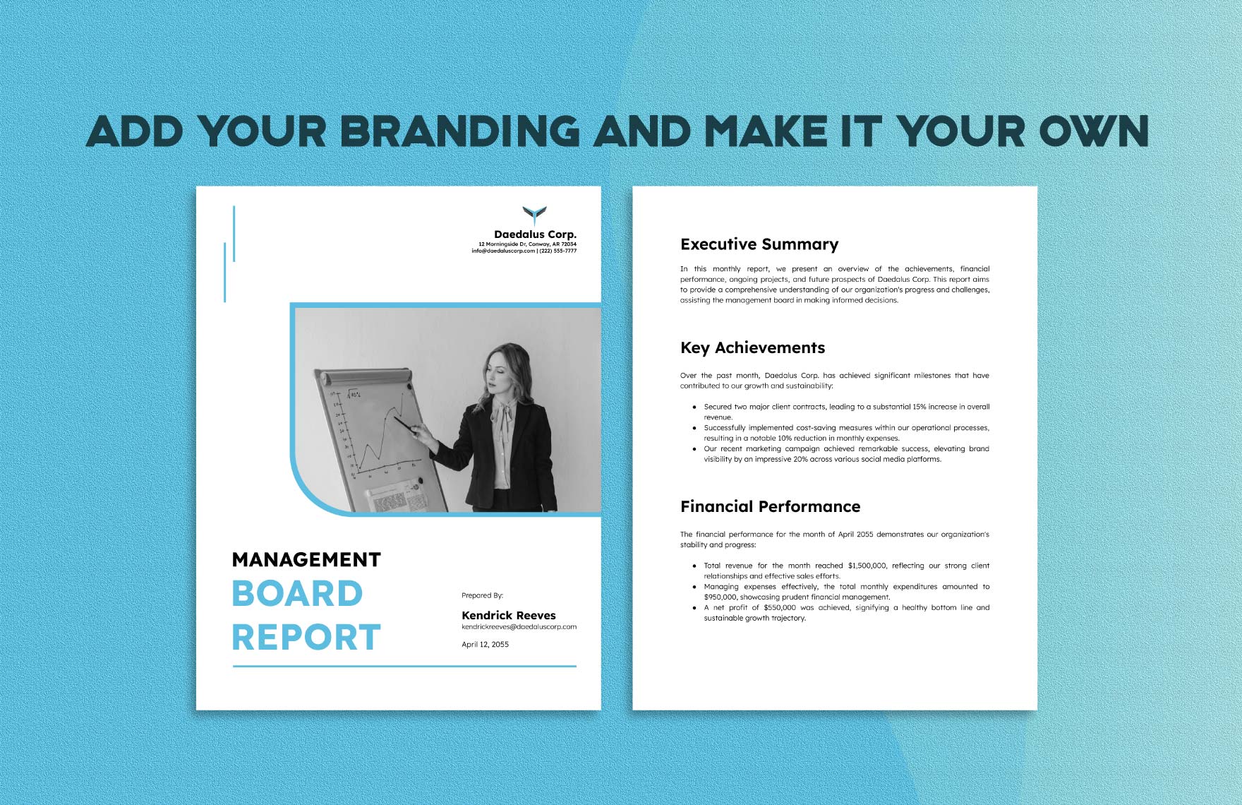 Management Board Report Template