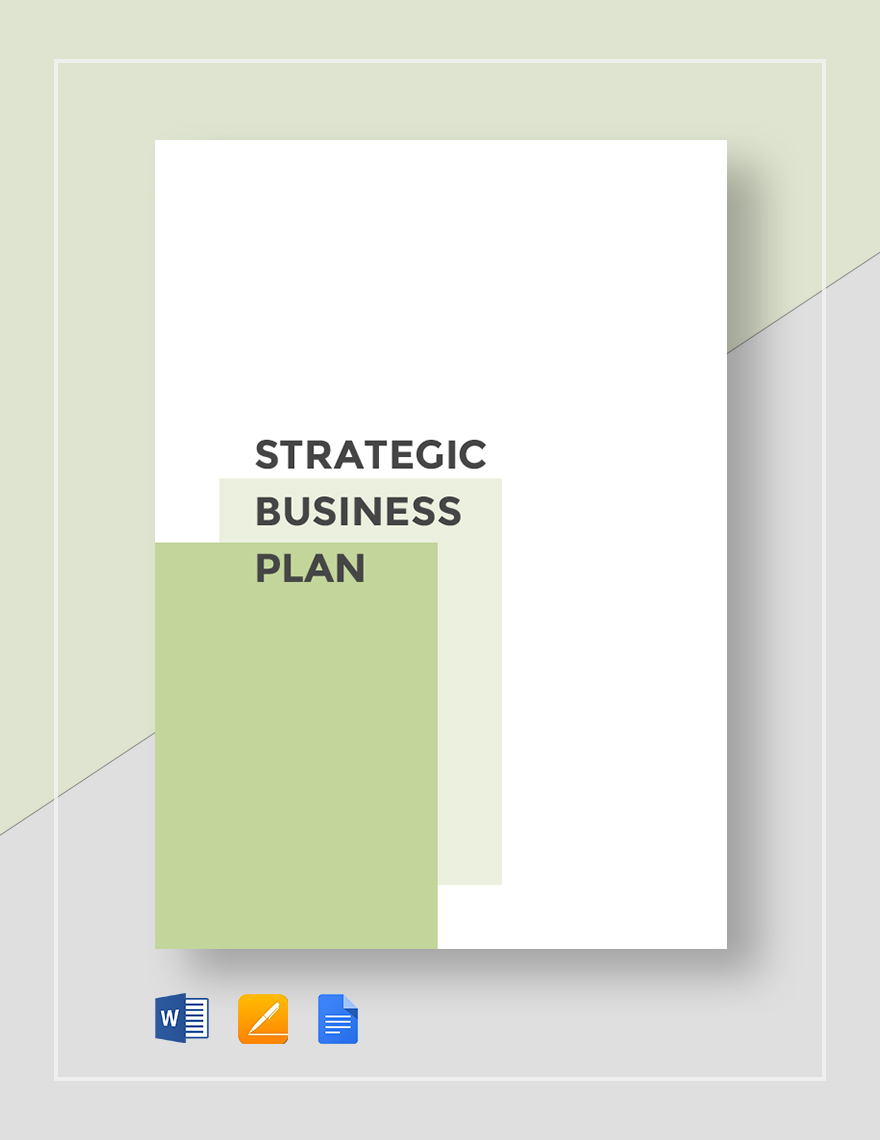 Strategic Business Plan Template Google Docs Word Apple Pages 