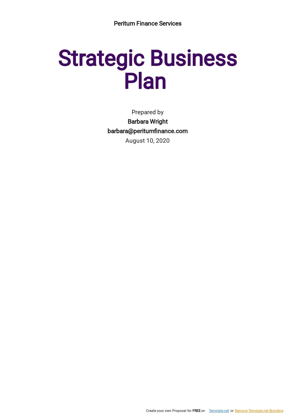 5 year strategic business plan template