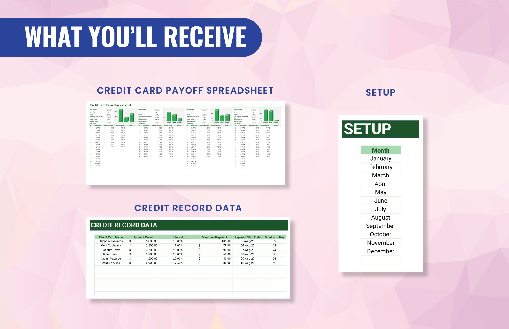 Credit Card Payoff Spreadsheet Template