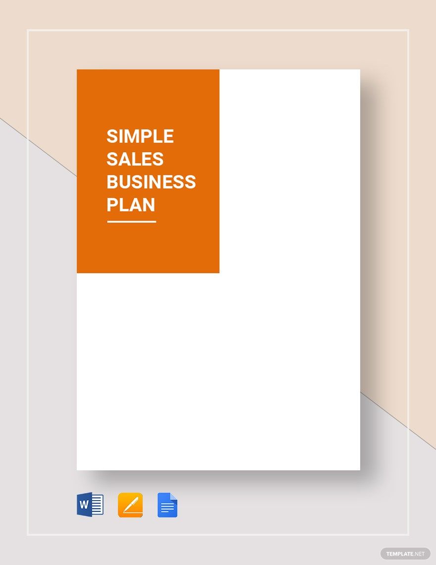 Simple Sales Business Plan Template