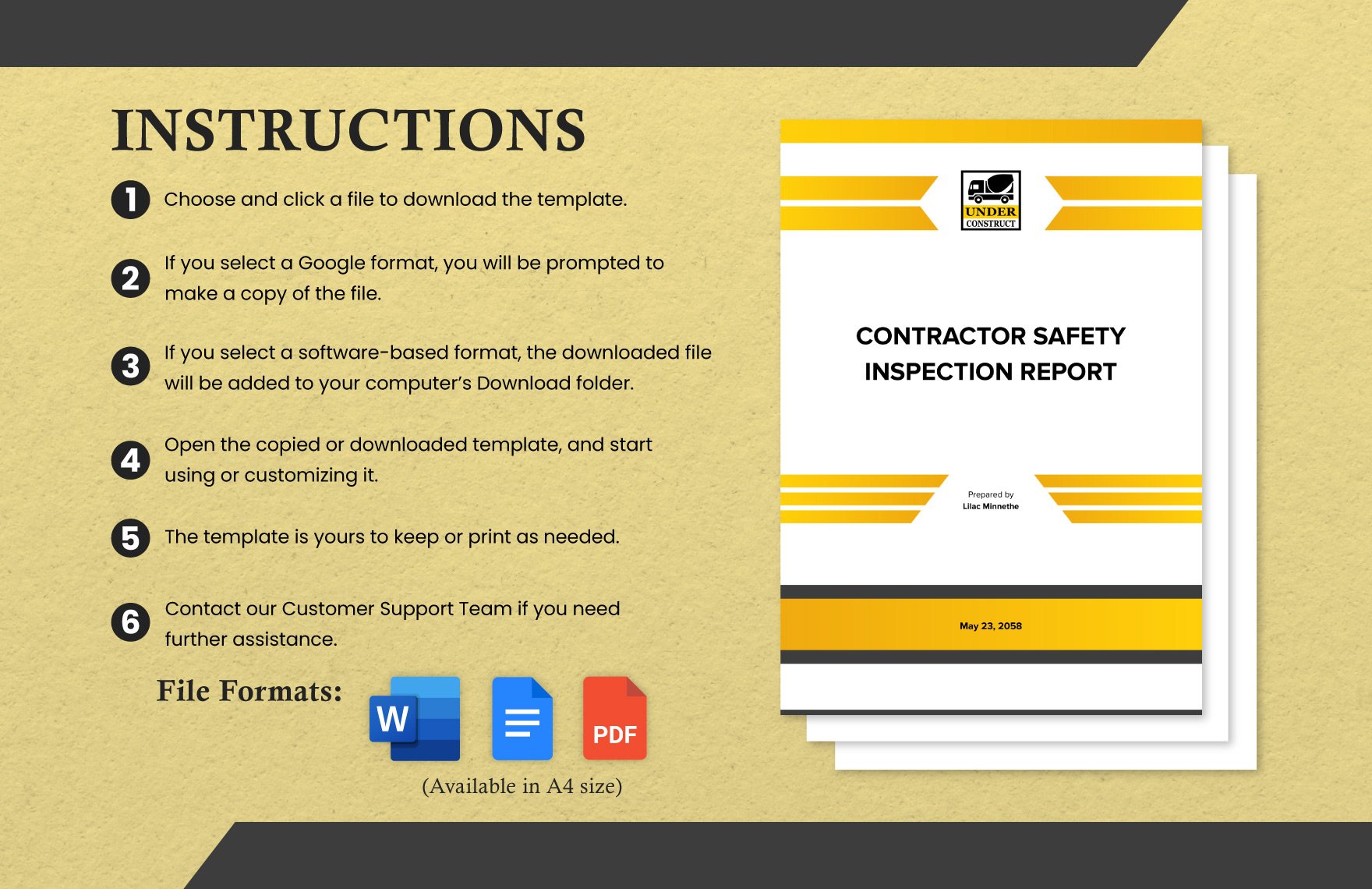 Contractor Safety Inspection Report Template