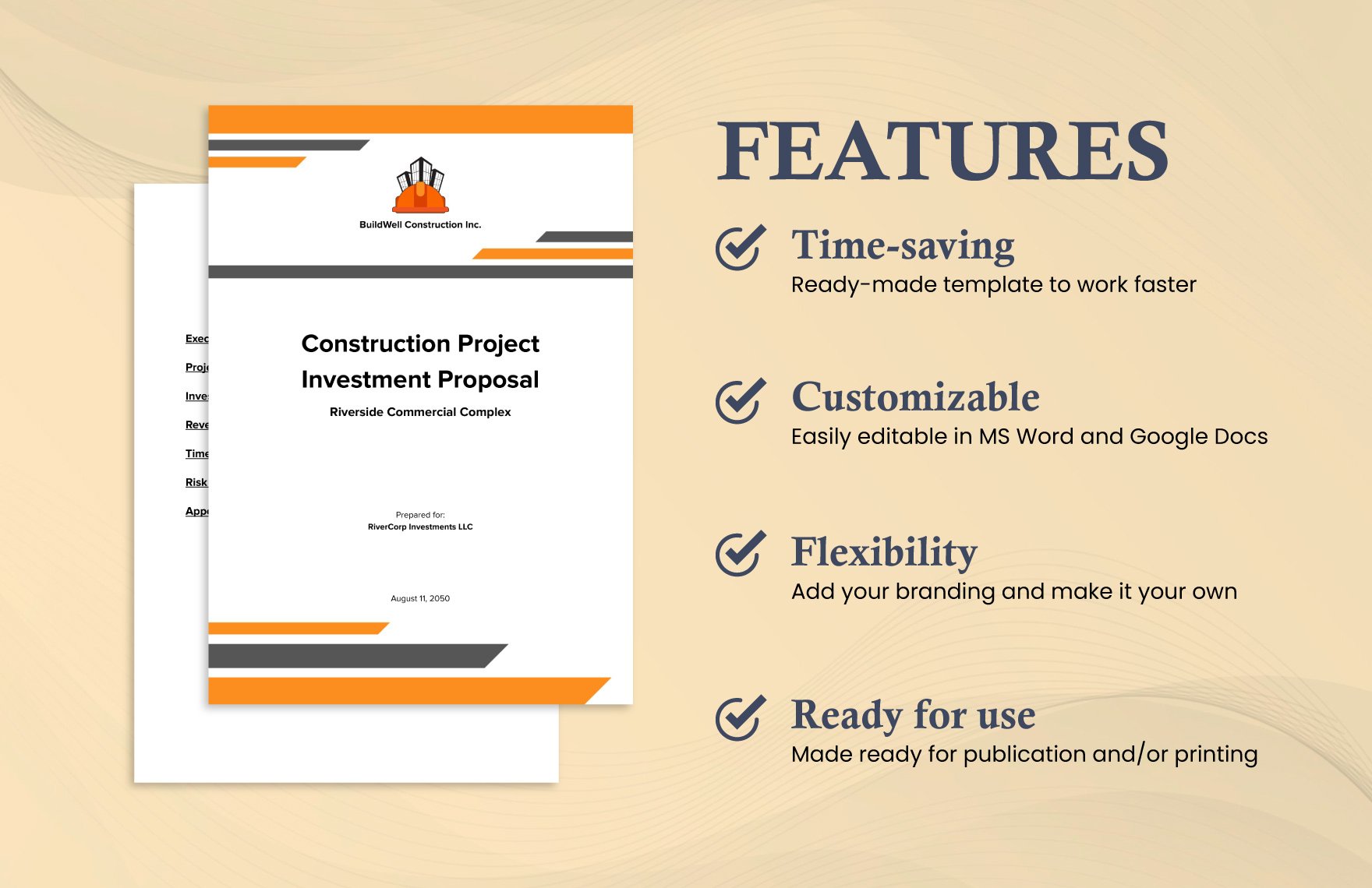 Construction of a Project Investment Proposal Template