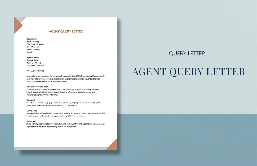 Free Agent Query Letter in Word, Google Docs, Apple Pages