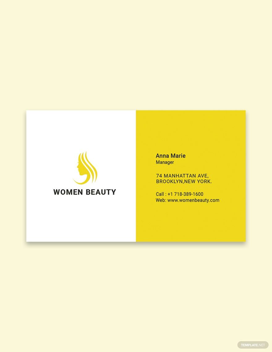 Beauty Parlor Business Card Template