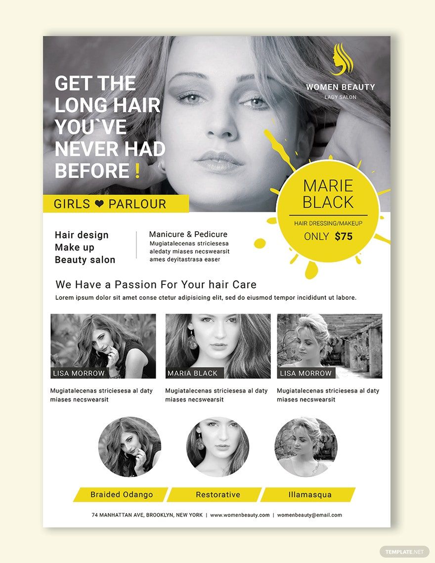 Beauty Parlor Poster Template