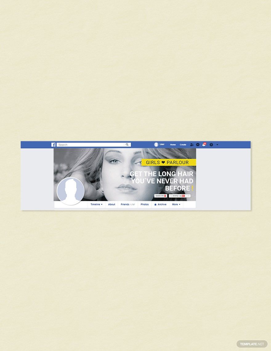 Beauty Parlor Facebook Cover Page Template