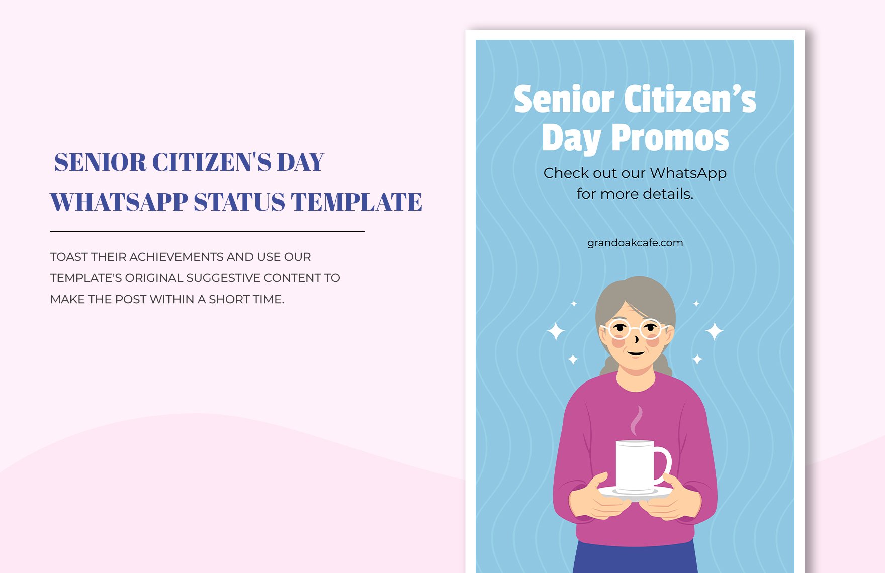 Senior Citizen's Day WhatsApp Status Template in PDF, Illustrator, SVG, PNG