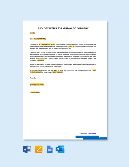 44+ Apology Letter Templates - Free Downloads | Template.net