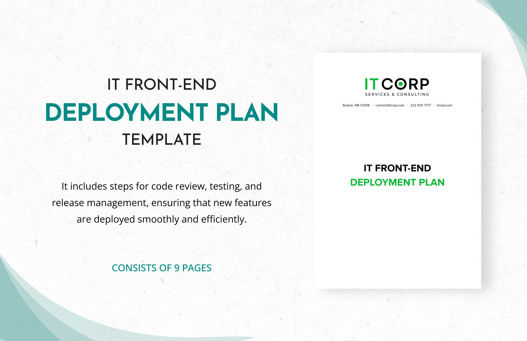 IT Front-End Deployment Plan Template