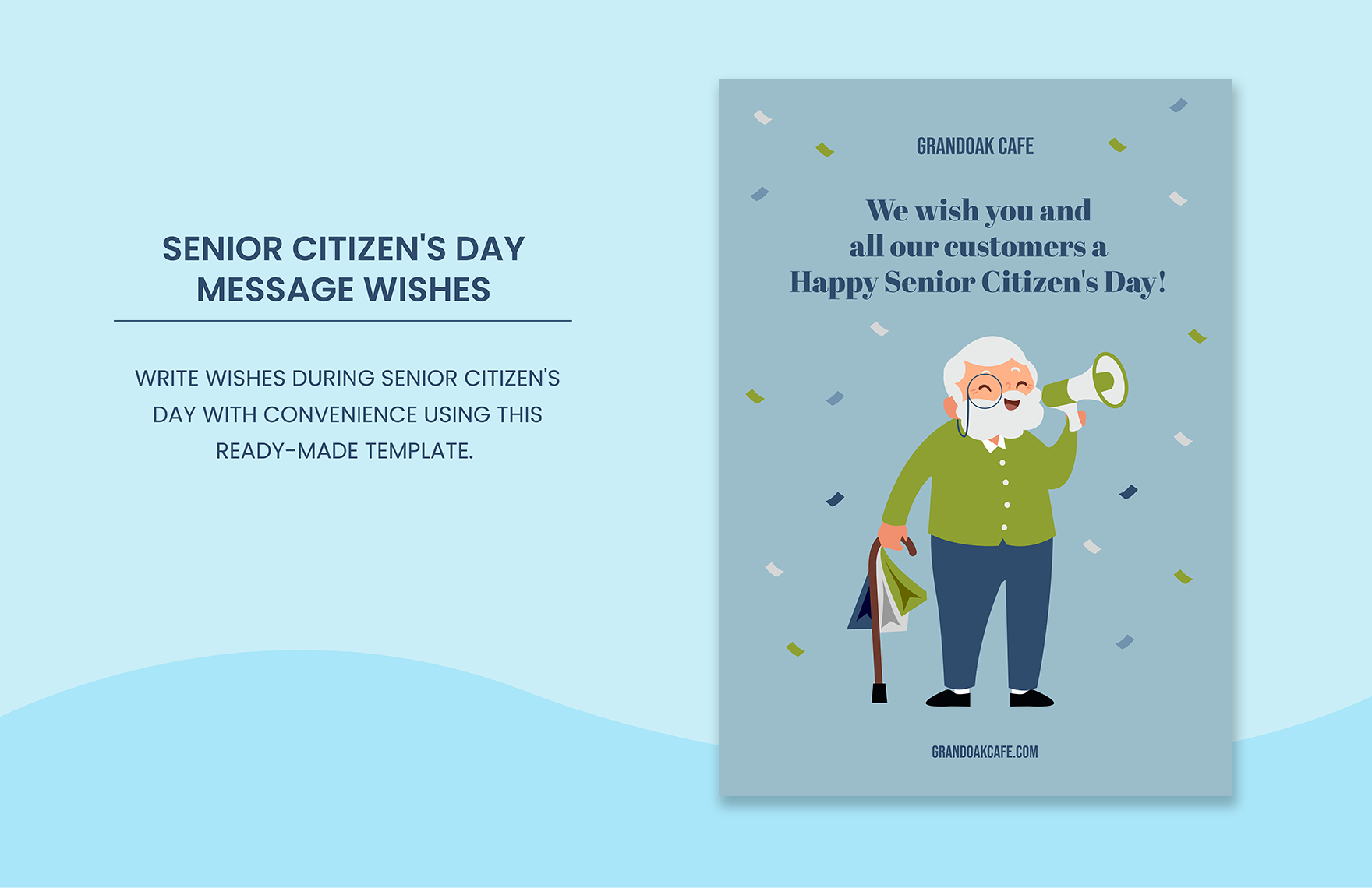 Free Senior Citizen's Day Message Wishes Template