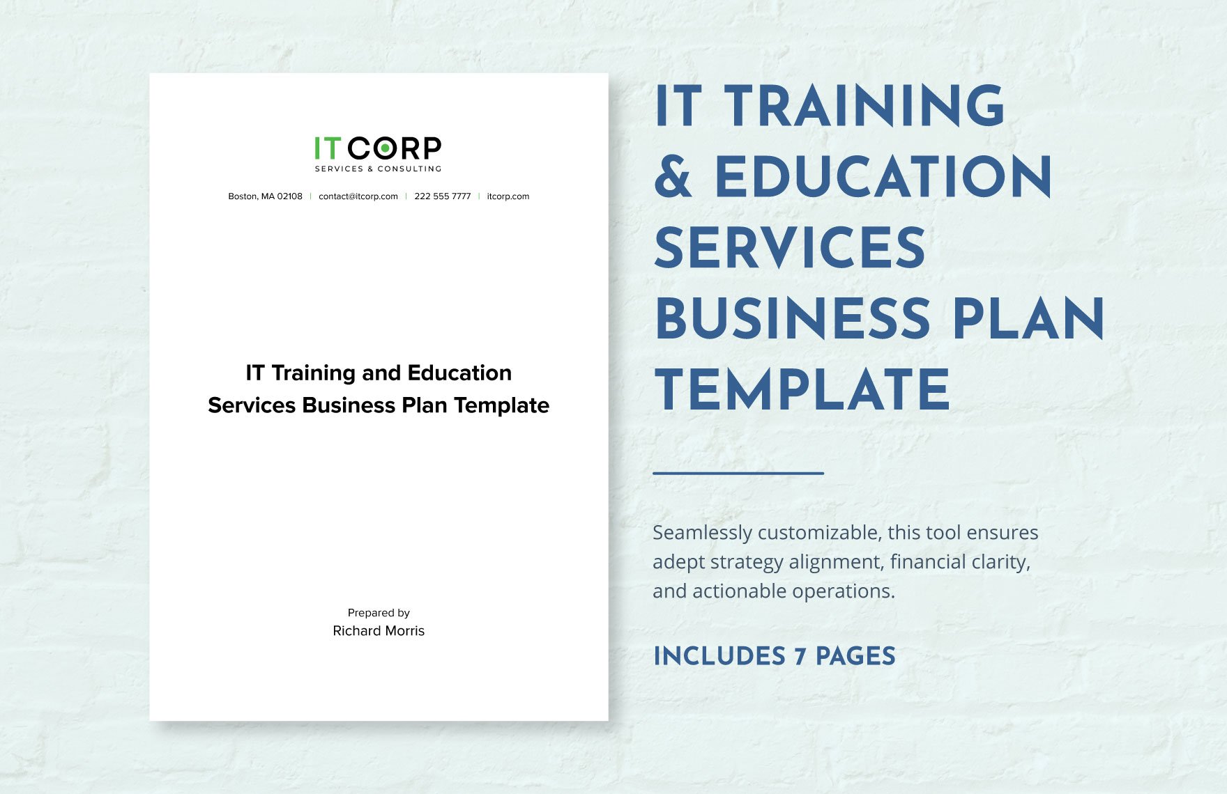 IT Training & Education Services Business Plan Template