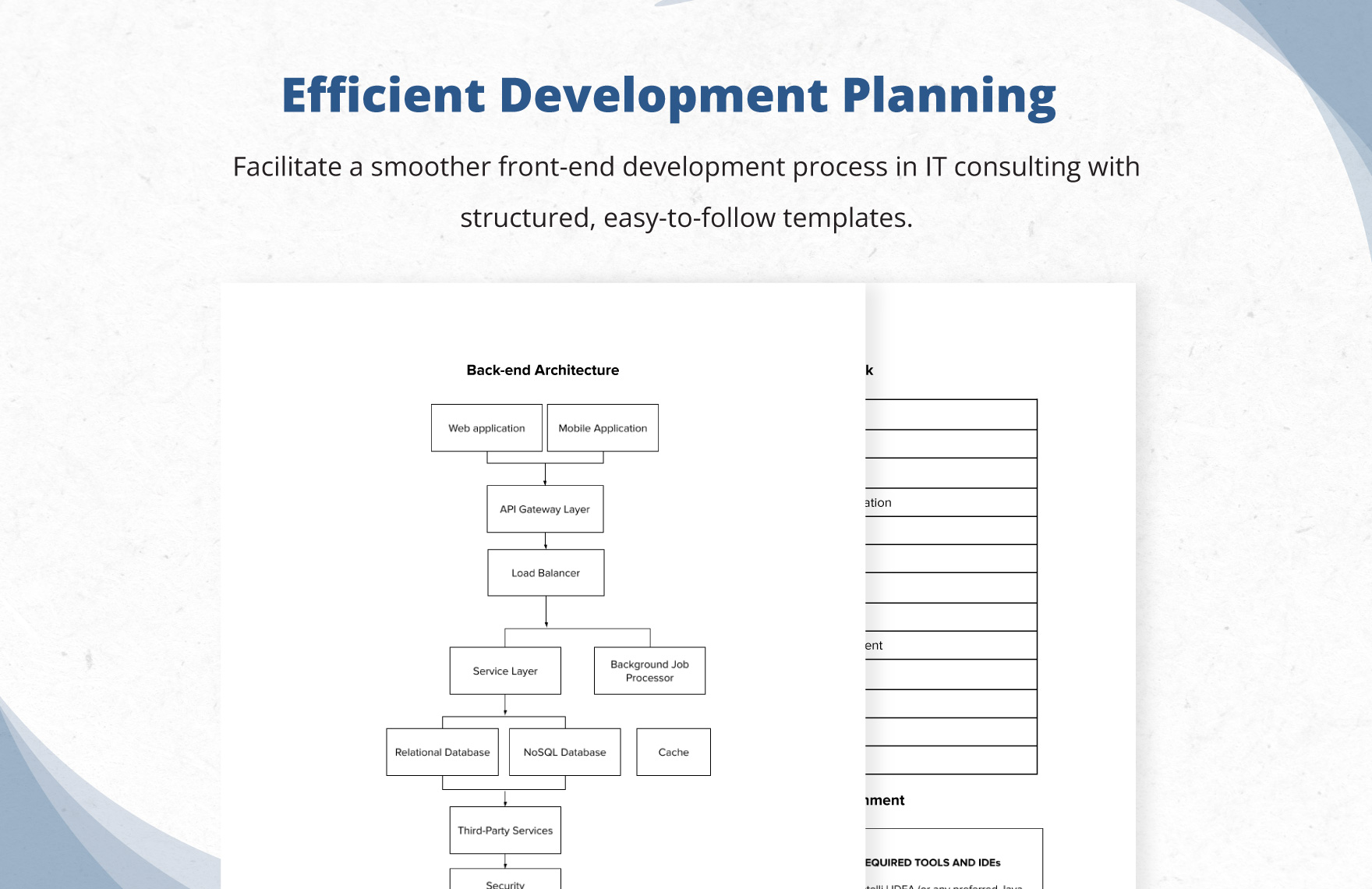 IT Back-End Development Plan Template