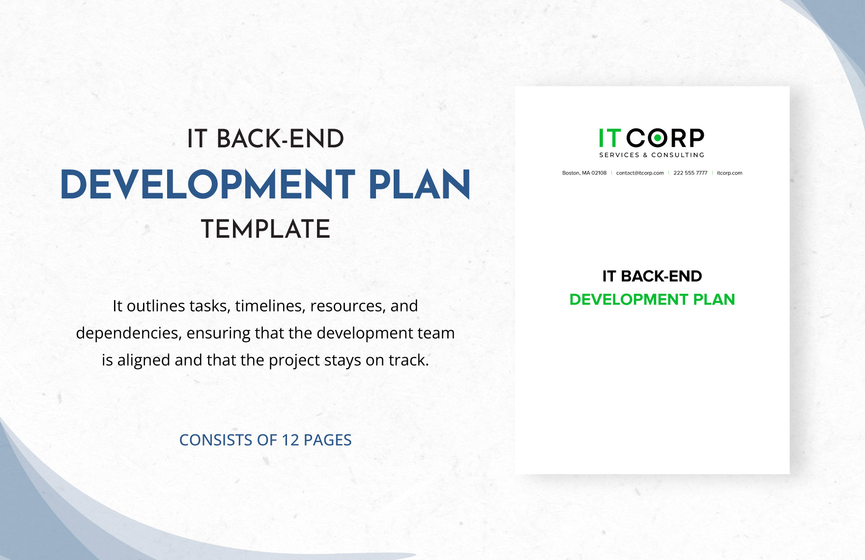 IT Back-End Development Plan Template