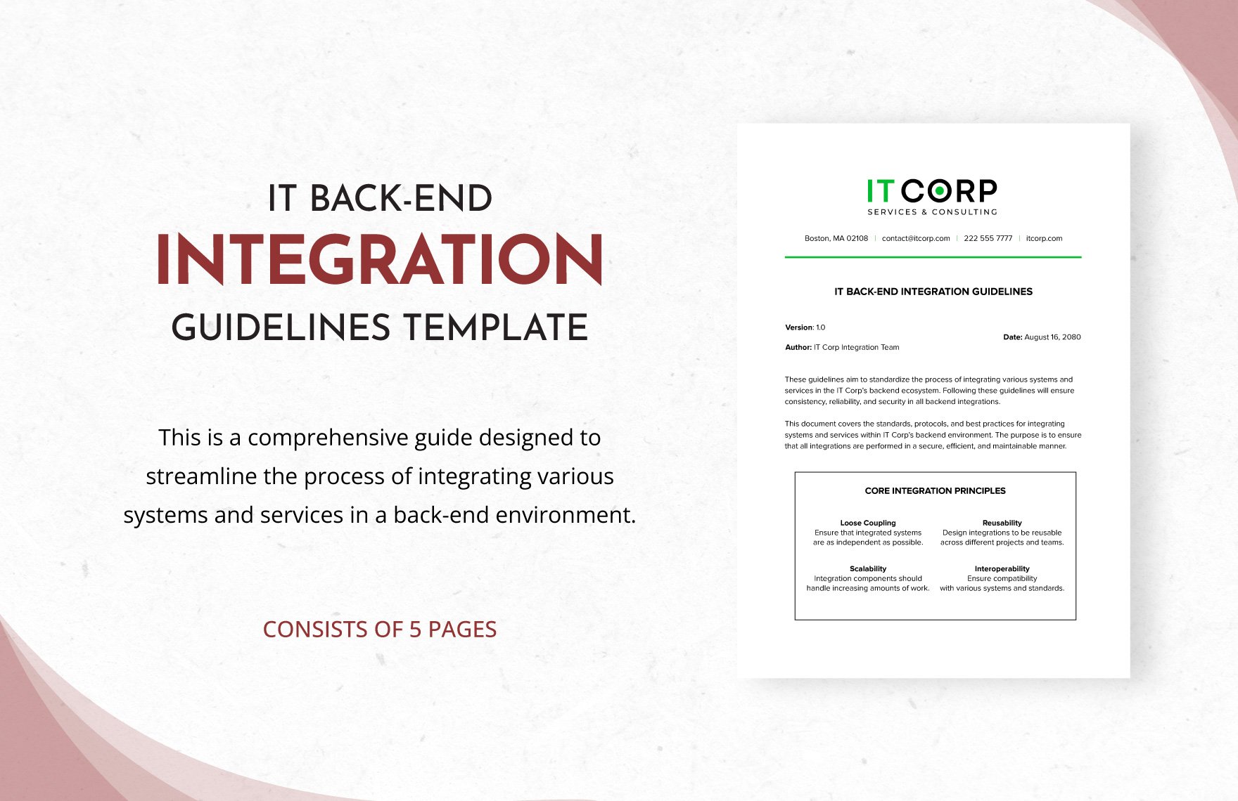 IT Back-End Integration Guidelines Template