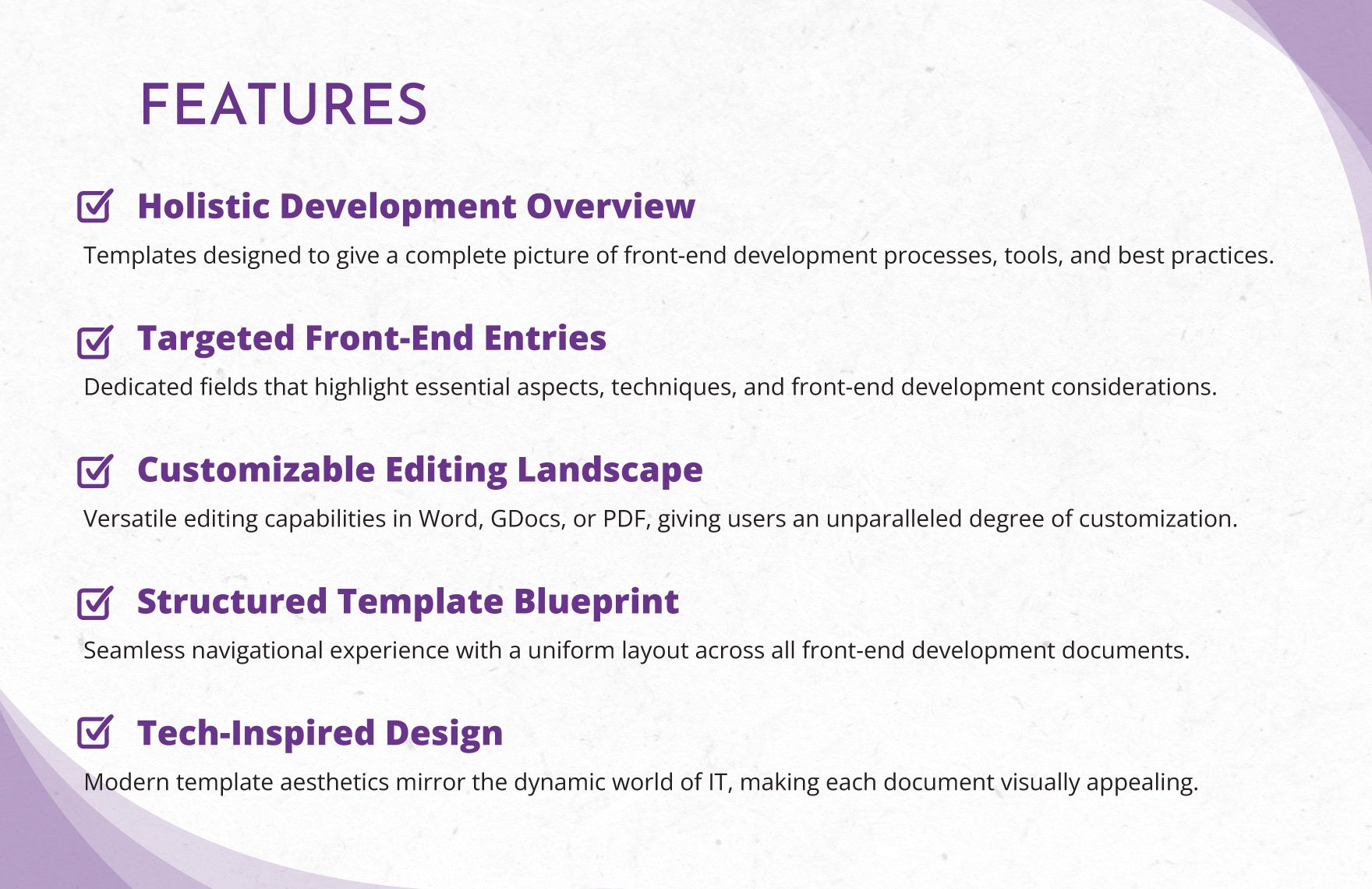 IT Back-End Architecture Documentation Template