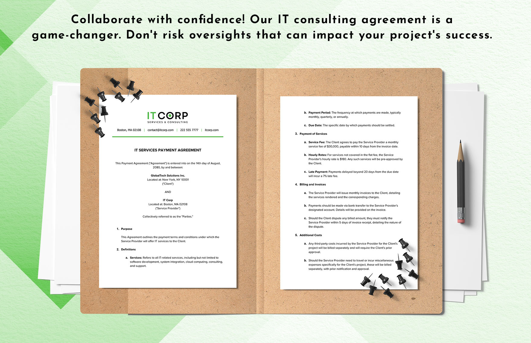 IT Services Payment Agreement Template