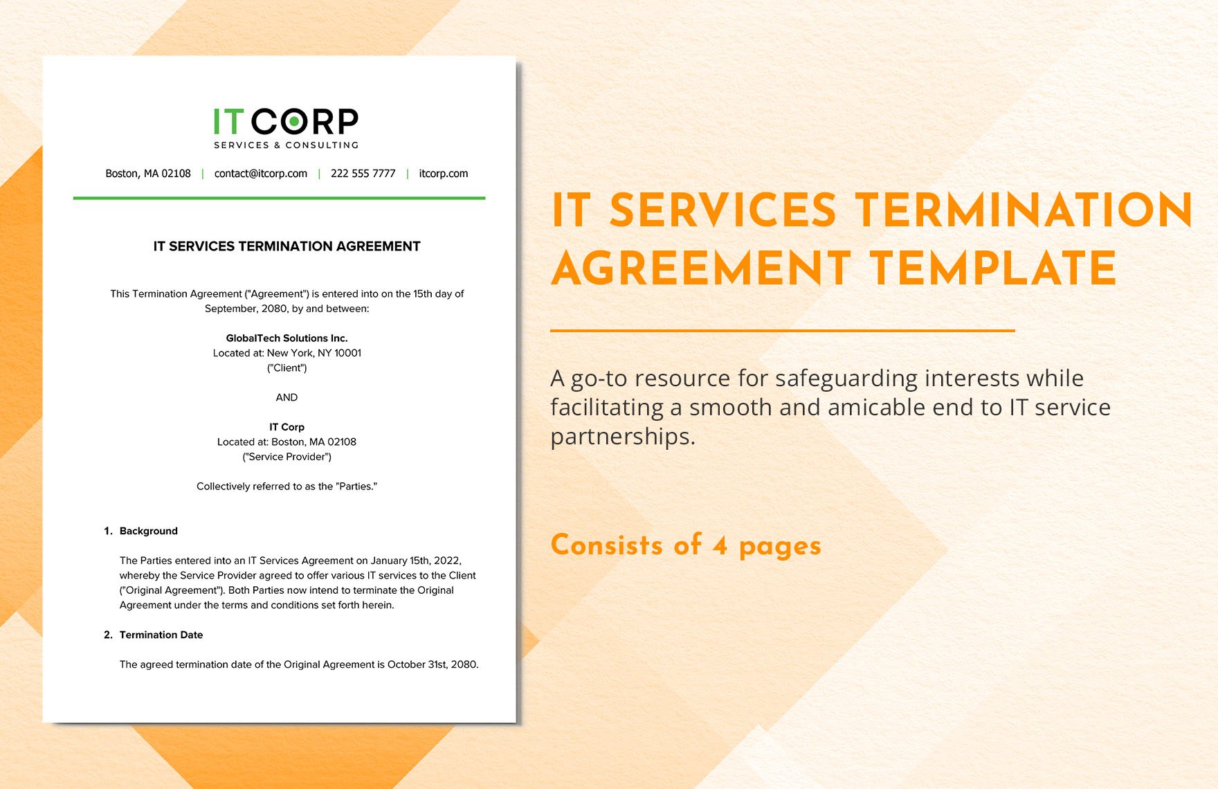 IT Services Termination Agreement Template