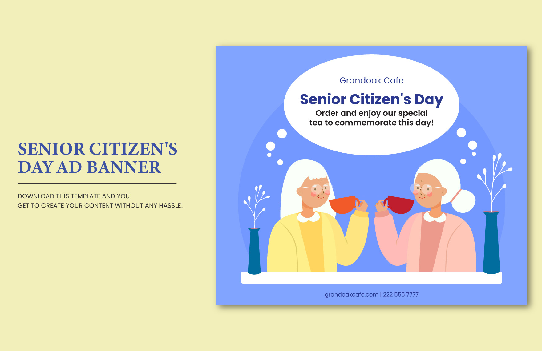 Senior Citizens Day Ad Banner Template