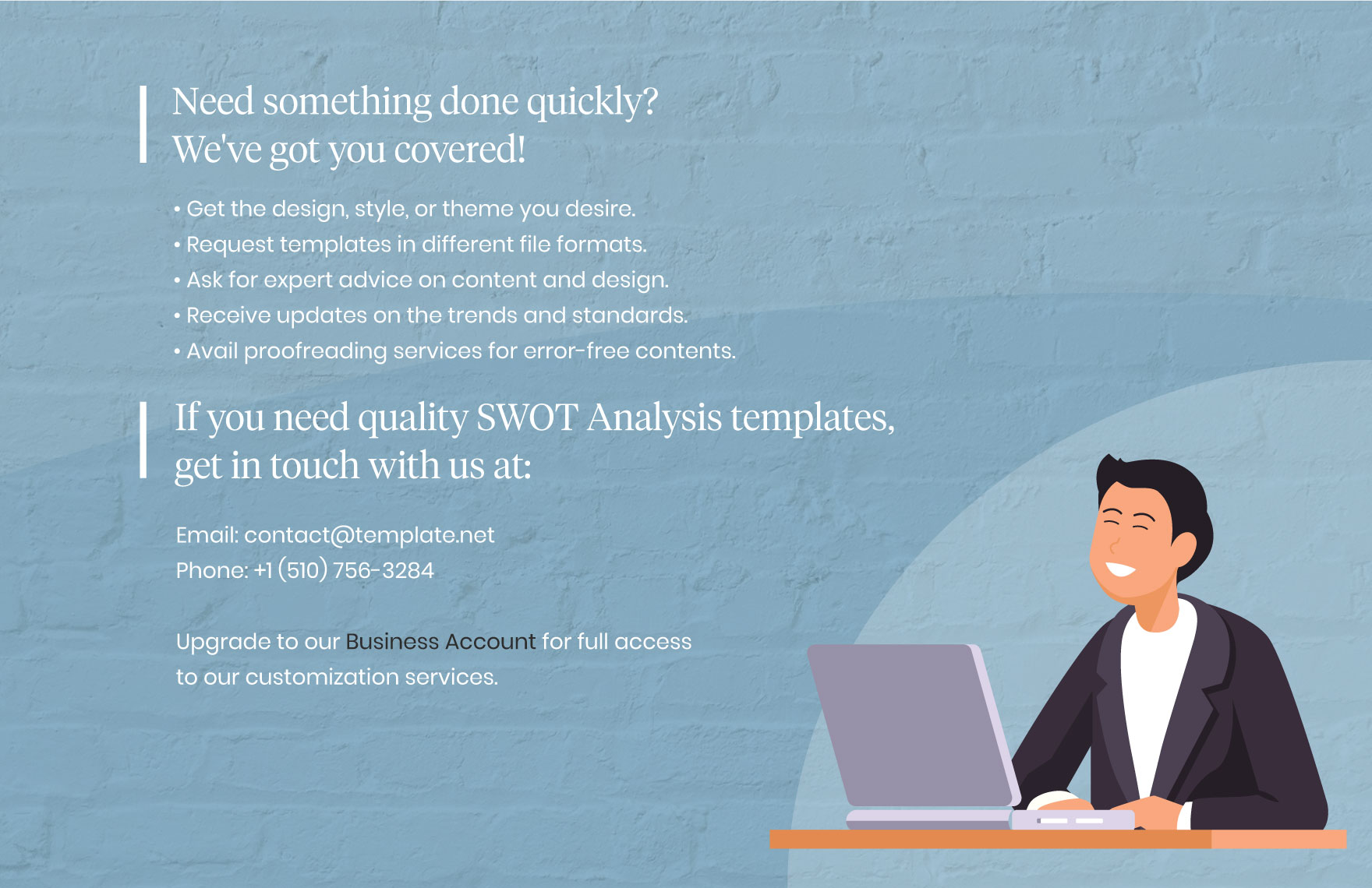 IT Software Development & Consulting SWOT Analysis Template
