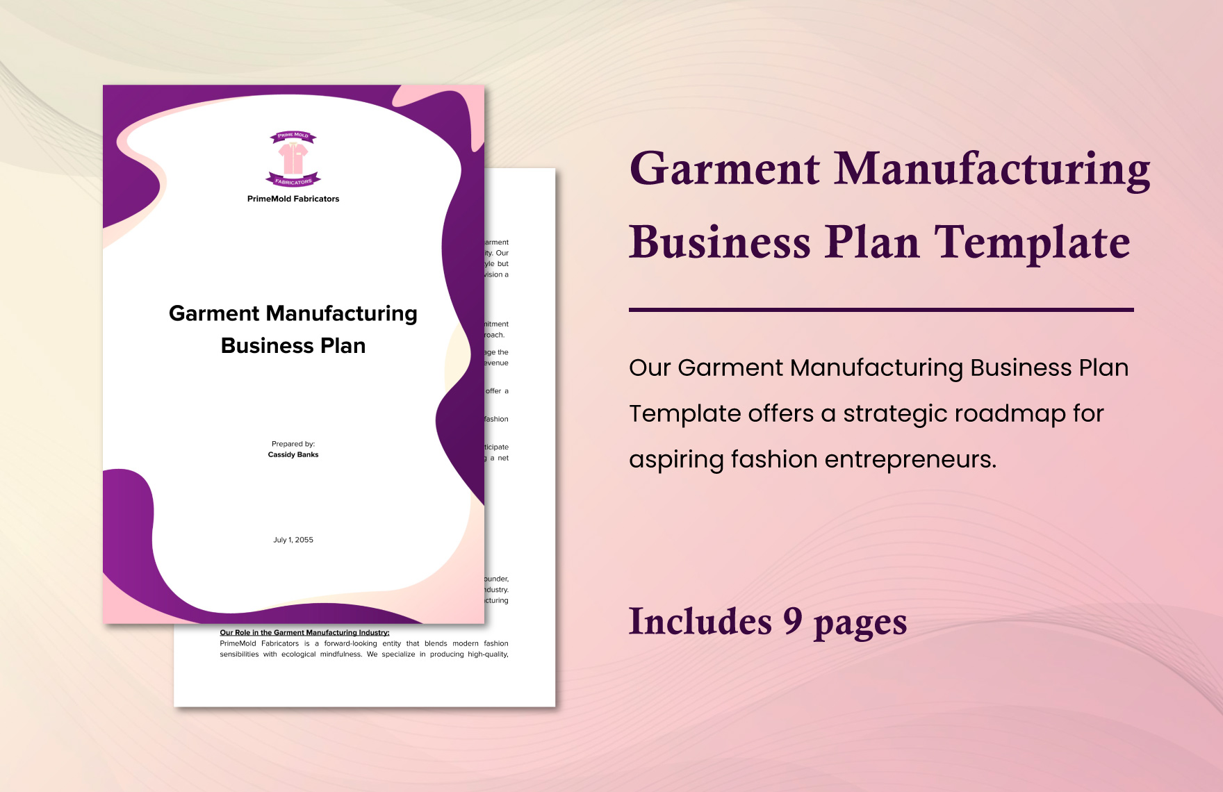 Garment Manufacturing Business Plan Template