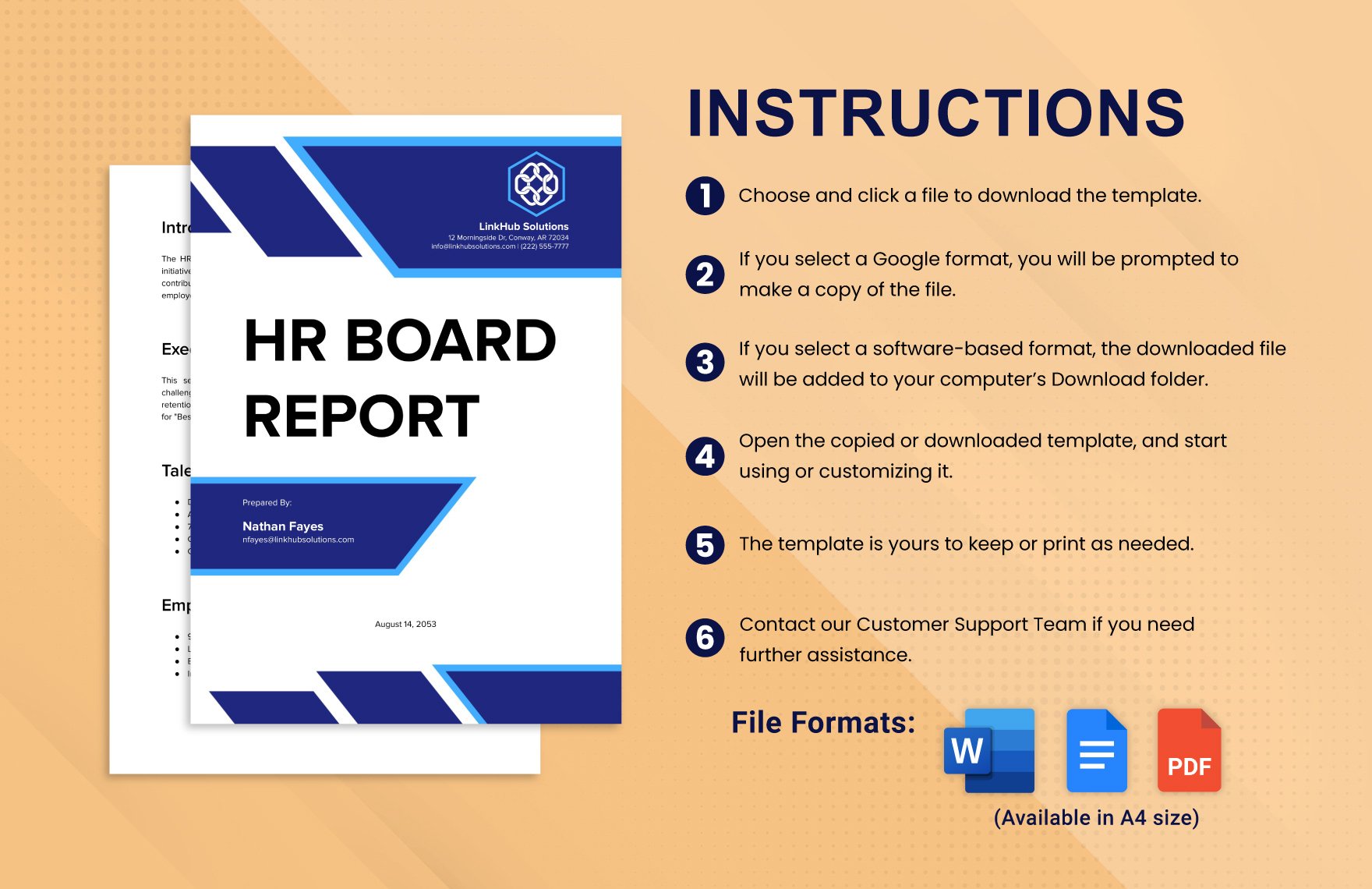 HR Board Report Template