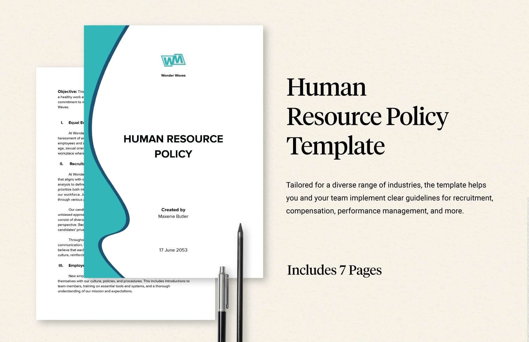 Human Resource Policy Template in Word, Google Docs, PDF