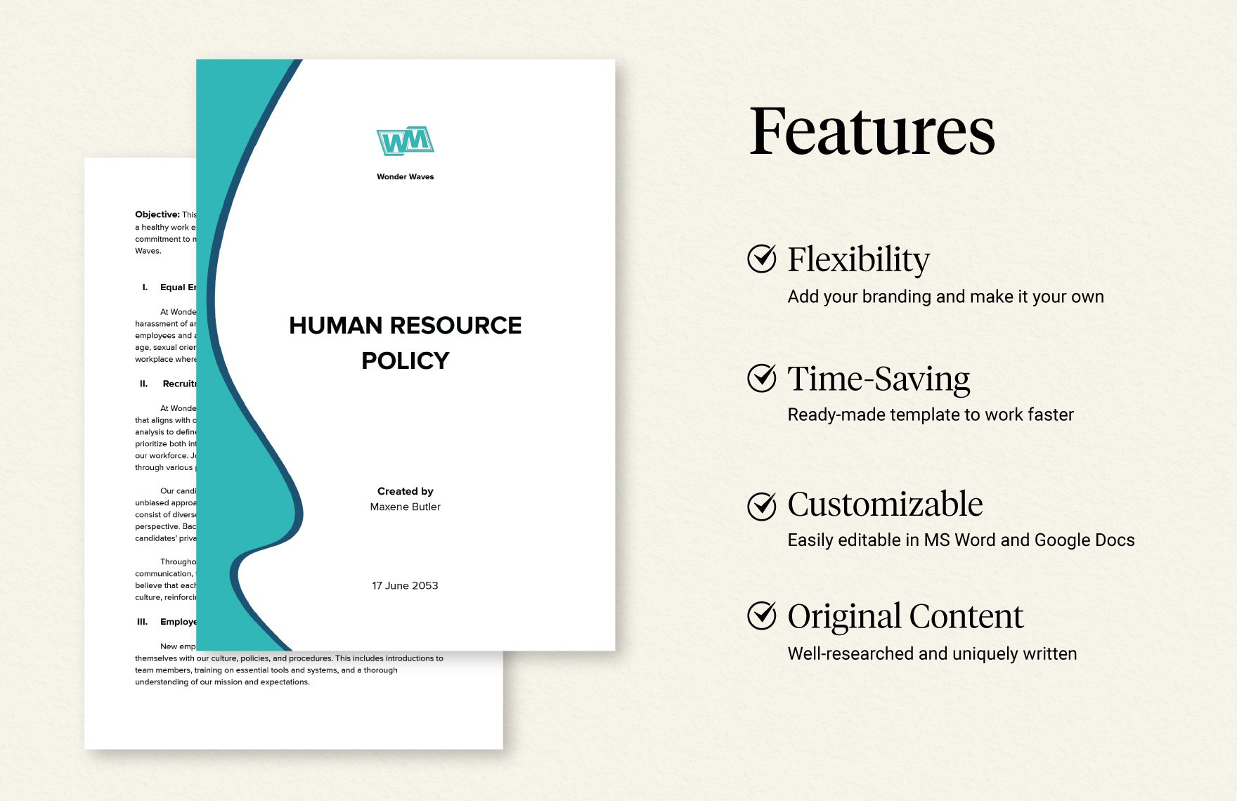 Human Resource Policy Template