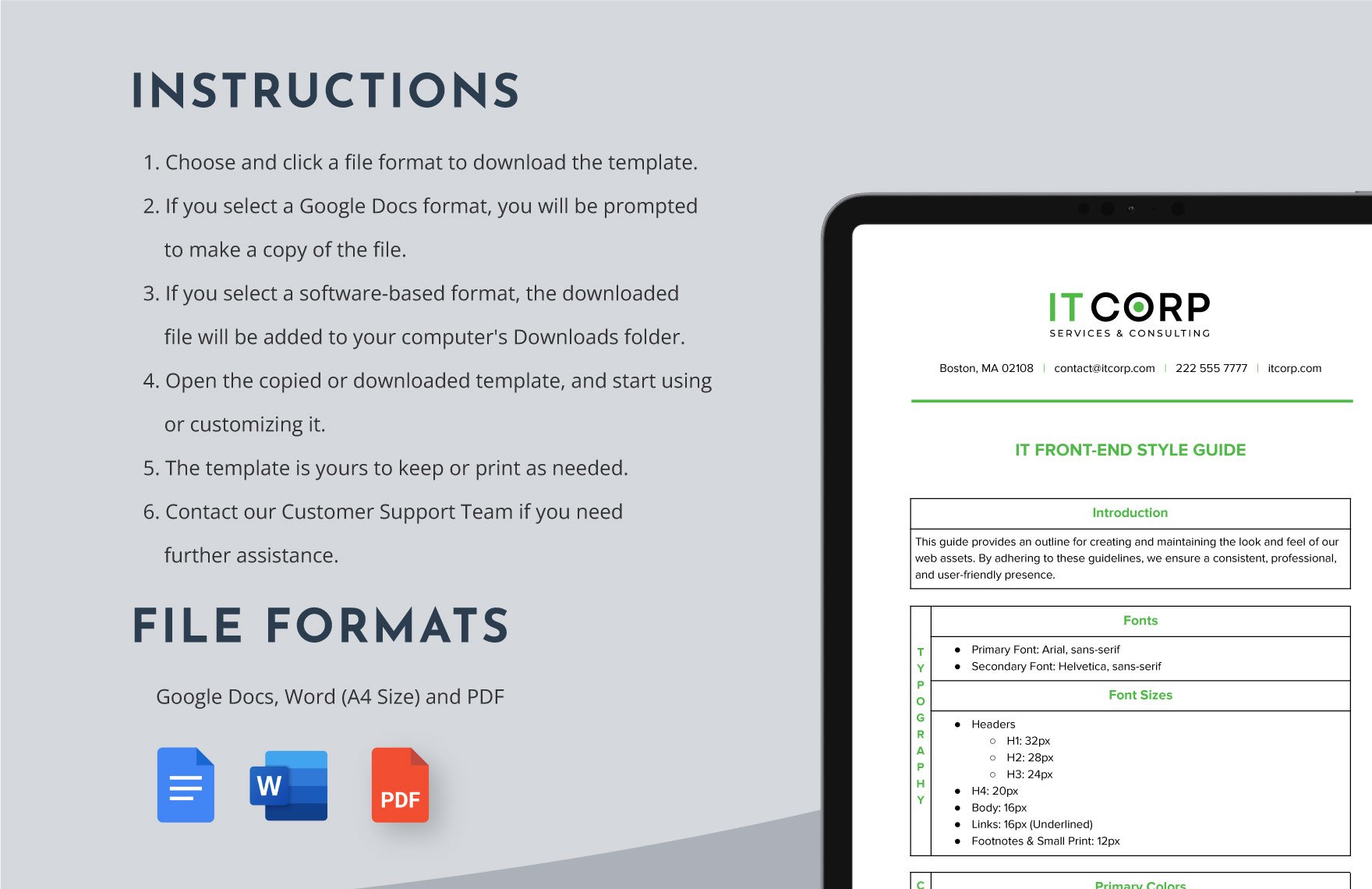 IT Front-End Style Guide Template