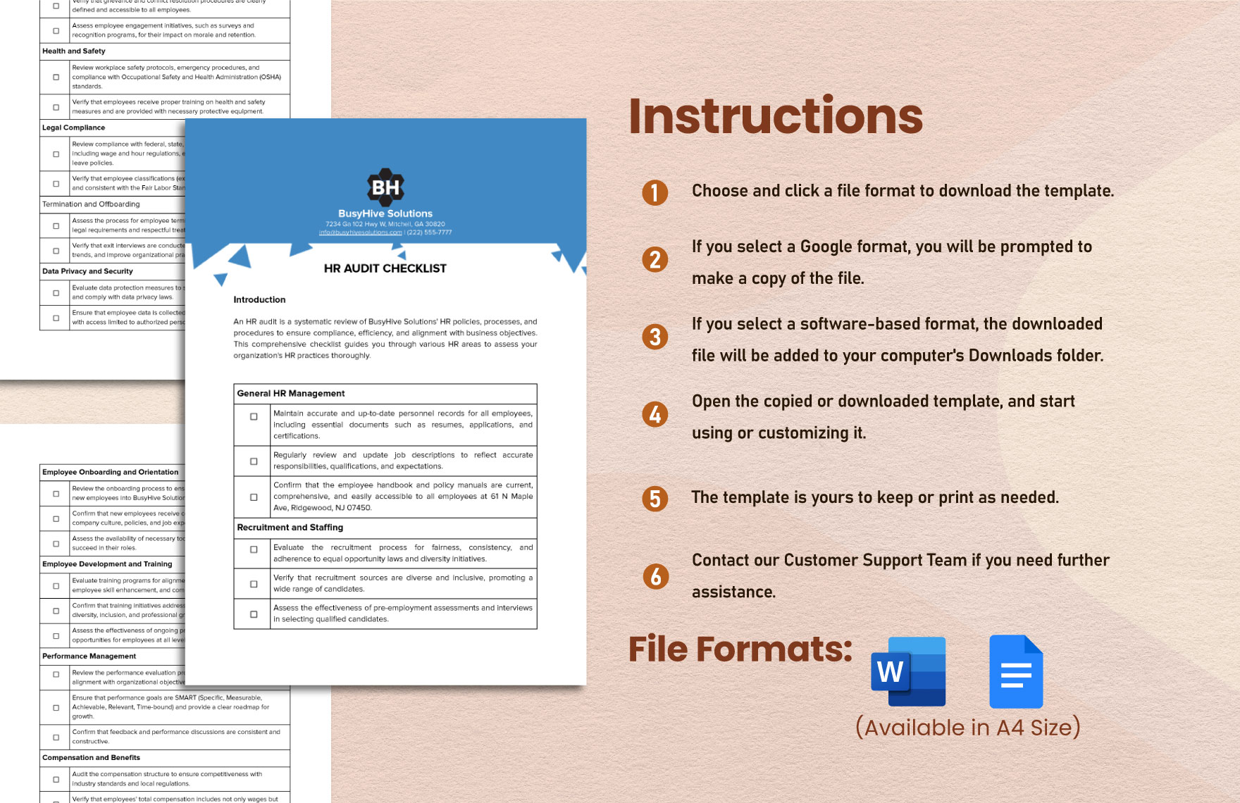 Printable HR Audit Checklist Template