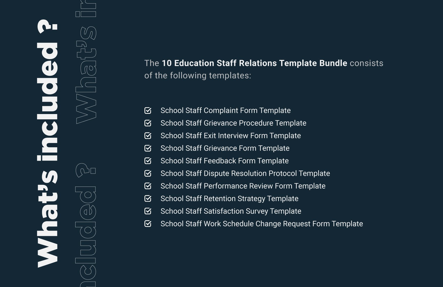  Education Staff Relations Template Bundle