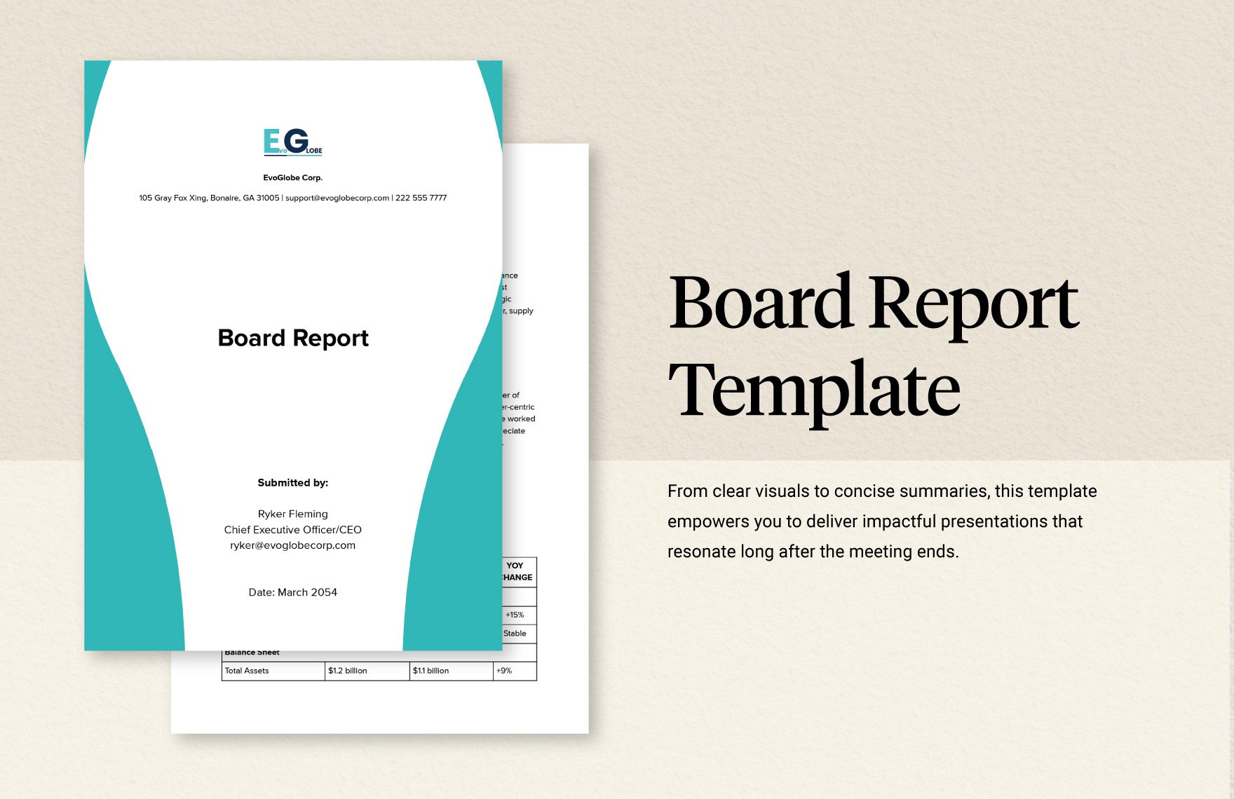 Board Report Template