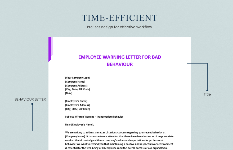 Employee Warning Letter For Bad Behaviour