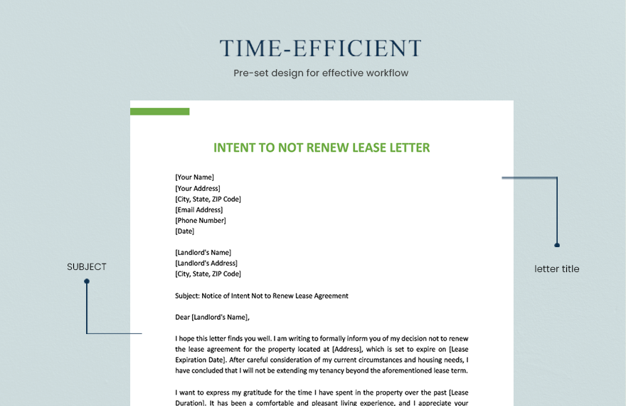 Intent To Not Renew Lease Letter