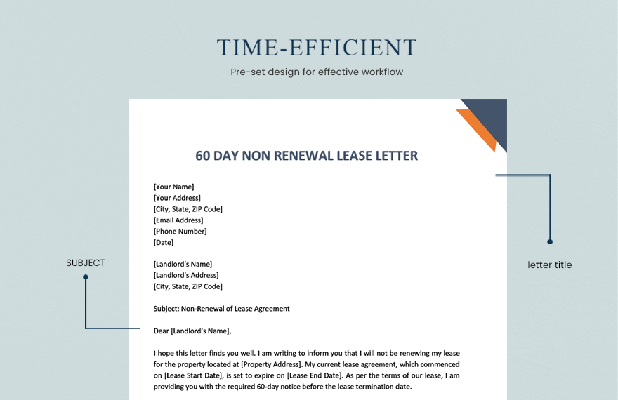 60 Day Non Renewal Lease Letter