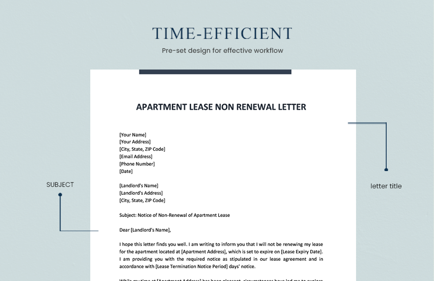 Apartment Lease Non Renewal Letter