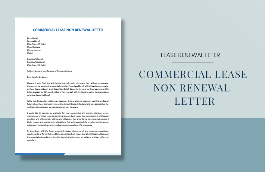 Commercial Lease Non Renewal Letter
