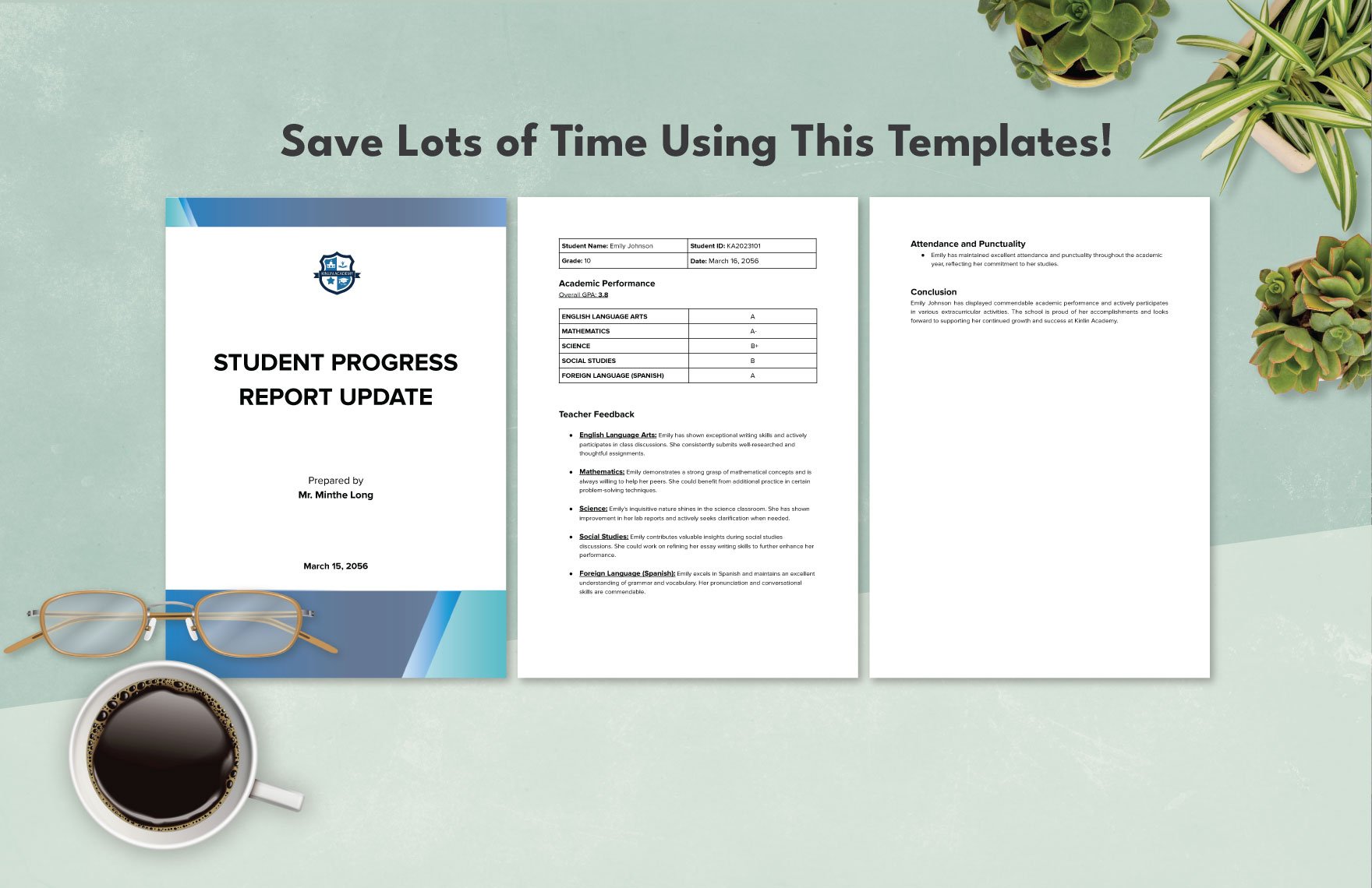 Student Progress Report Update Template