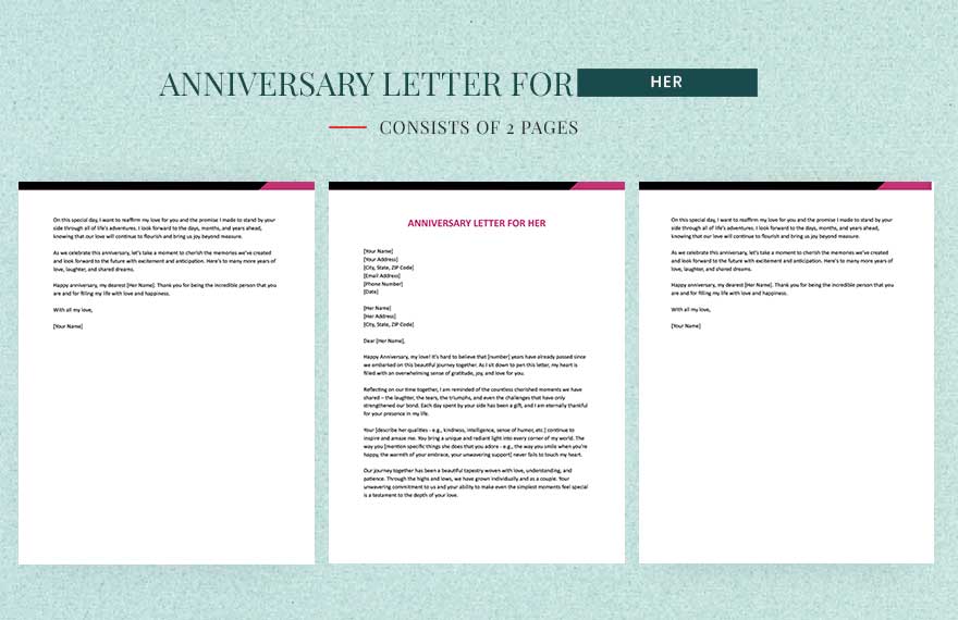 Anniversary Letter For Her