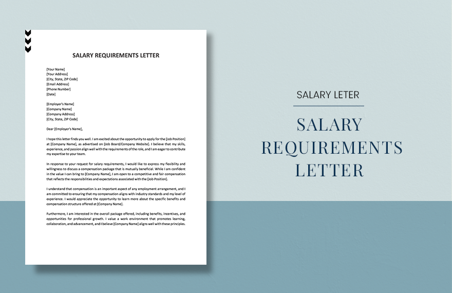 Salary Requirements Letter