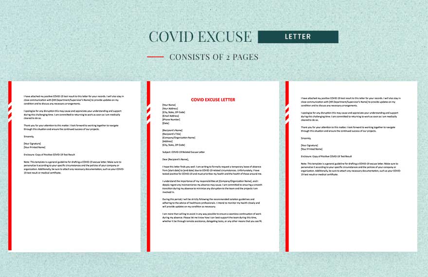 Covid Excuse Letter