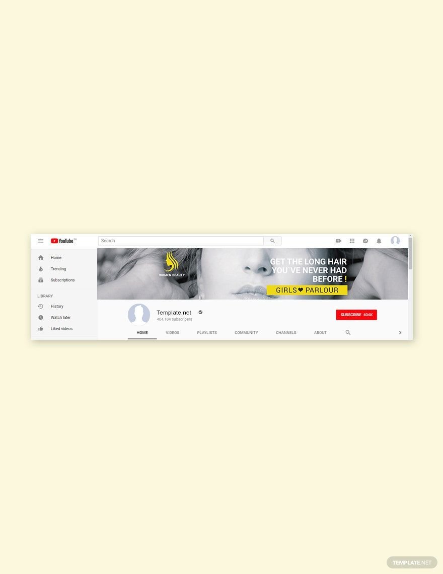Beauty Parlor Youtube Channel Template